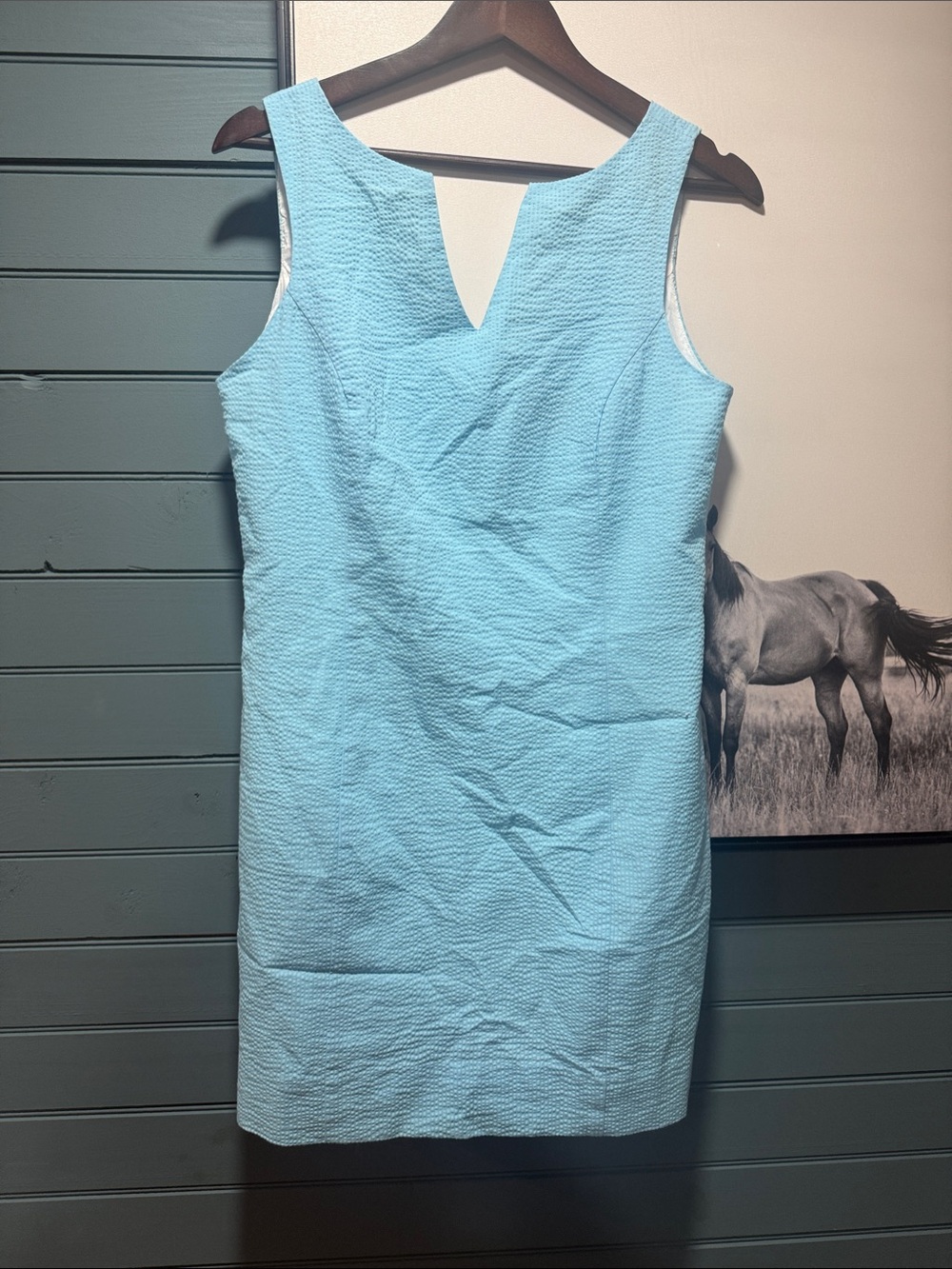 Lauren James Textured Sleeveless Mini Dress in Light Blue